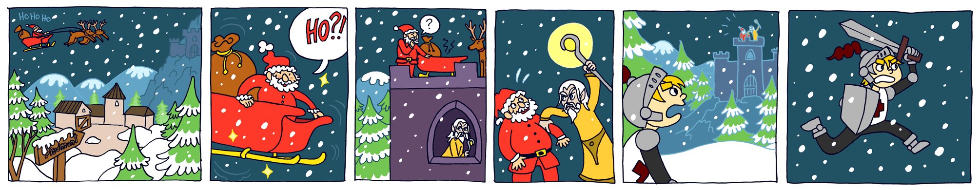 The comic that opens the Christmas story